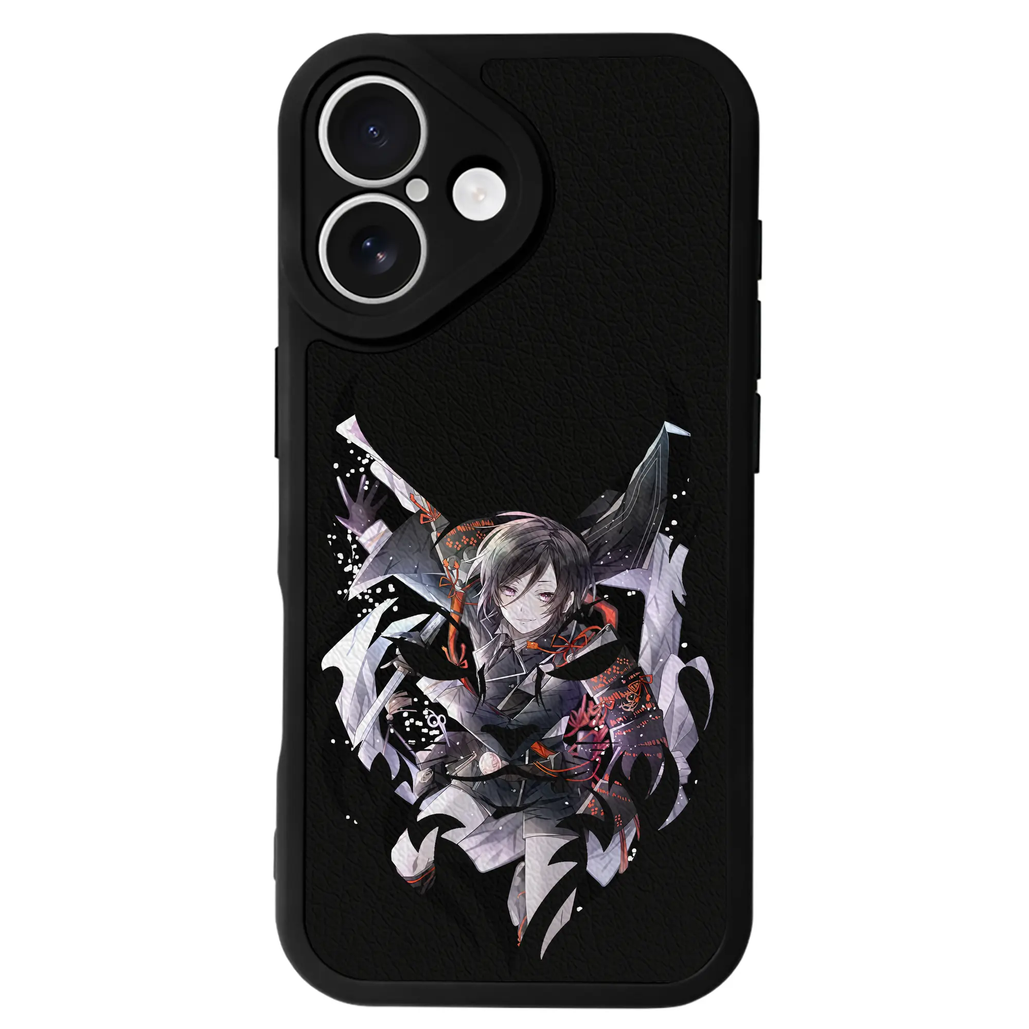 刀剣乱舞 グッズ,薬研藤四郎 - IPhone 16シリーズ対応 ・ シリコンスマホケース ・ レザー調 ・ 高精度フィット ・ 耐衝撃 ・ ワイヤレス充電対応 ・ 精密カット